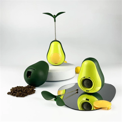 Avokado Şeklinde Kedi Naneli ve Mama Hazneli Kedi Oyuncağı