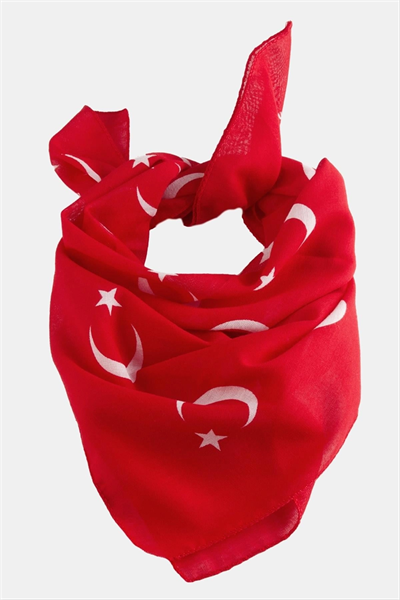Ay Yıldız Desenli Bandana 50*50