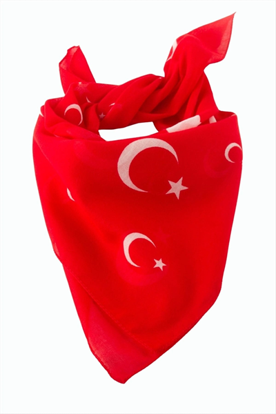 Ay Yıldız Desenli Bandana 50*50