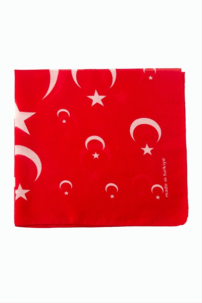 Ay Yıldız Desenli Bandana 50*50