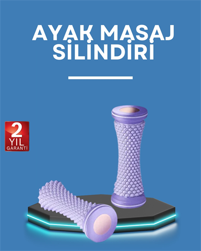 Ayak Masaj Rulosu Akupresur Silindir Kas Gevşetici Taşınabilir