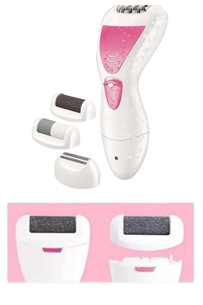 Ayak Törpü Başlıklı Epilatör Aleti 4 Başlıklı Taşınabilir Şarjlı Epilasyon Cihazı