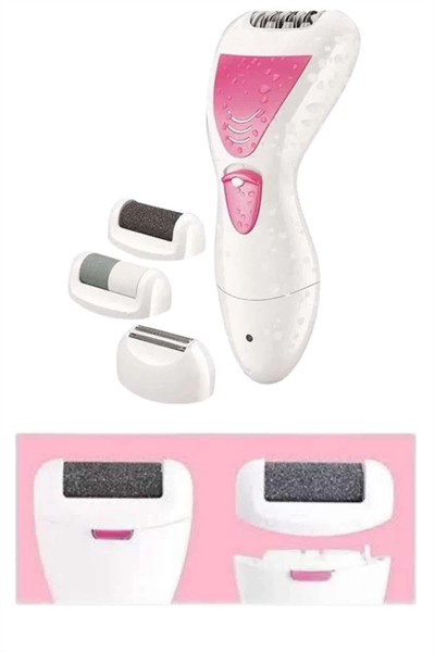 Ayak Törpü Başlıklı Epilatör Aleti 4 Başlıklı Taşınabilir Şarjlı Epilasyon Cihazı