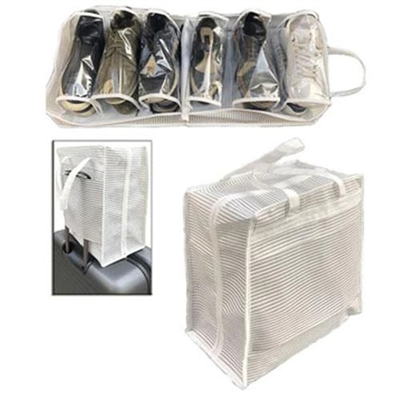 Ayakkabı Saklama Ve Taşıma Çantası (çizgili Model) Shoe Tote