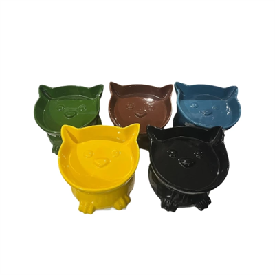 Ayaklı Kulaklı Seramik Mama Kabı