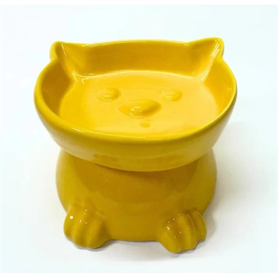 Ayaklı Kulaklı Seramik Mama Kabı