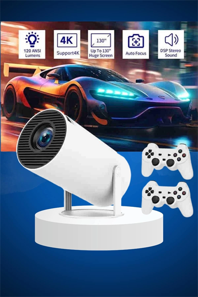 Ayaklı Oyun Projeksiyonu Çift Kollu Taşınabilir Sinema Projektörü