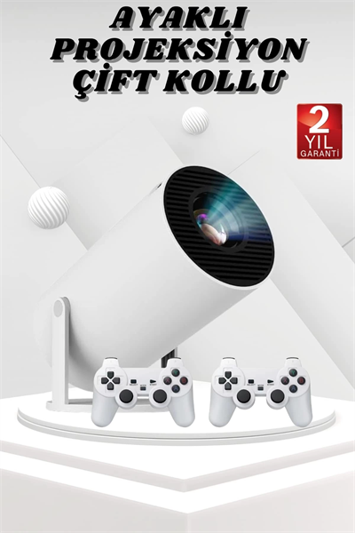 Ayaklı Oyun Projeksiyonu Çift Kollu Taşınabilir Sinema Projektörü