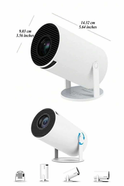 Ayaklı Projeksiyon Taşınabilir Mini Projektör Sinema Projektörü Android