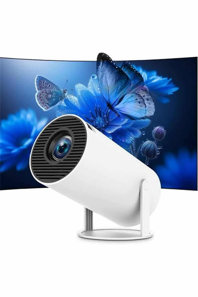 Ayaklı Projeksiyon Taşınabilir Mini Projektör Sinema Projektörü Android