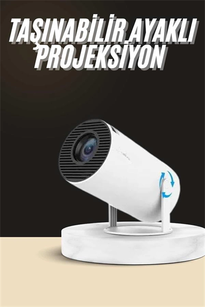 Ayaklı Projeksiyon Taşınabilir Mini Projektör Sinema Projektörü Android