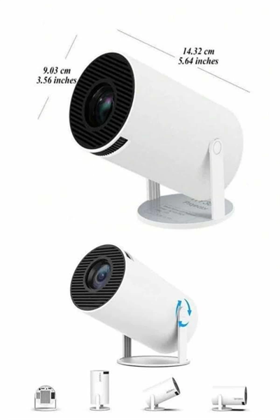 Ayaklı Projeksiyon Taşınabilir Mini Projektör Sinema Projektörü Android