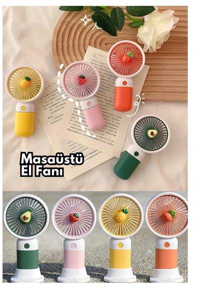 Ayaklı mini taşınabilir sessiz el fanı şarjlı masa üstü hava üflemeli metalik vantilatör
