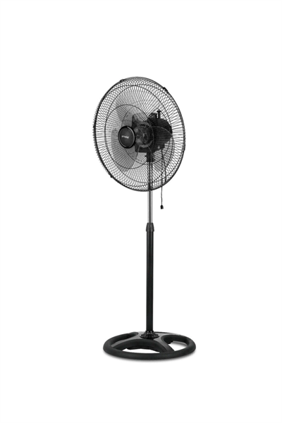 Ayaklı siyah metal kanatlı 80 watt 18 inç 3 kademeli vantilatör 3 yıl garantili - Elektronik