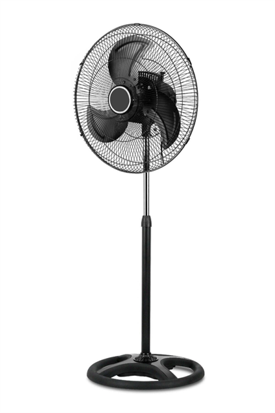 Ayaklı siyah metal kanatlı 80 watt 18 inç 3 kademeli vantilatör 3 yıl garantili - Elektronik