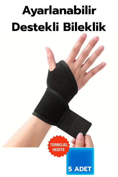 Ayarlanabilir Destekli Kadın erkek El Bilekliği Sağ Sol El Uyumlu, Spor Ve Günlük Kullanıma Uygun
