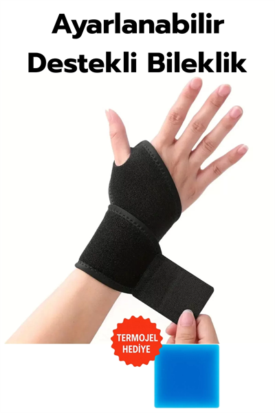 Ayarlanabilir Destekli Kadın erkek El Bilekliği Sağ Sol El Uyumlu, Spor Ve Günlük Kullanıma Uygun