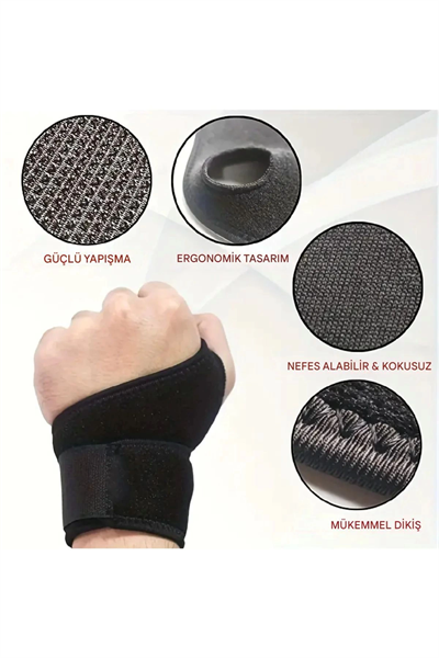 Ayarlanabilir Destekli Kadın erkek El Bilekliği Sağ Sol El Uyumlu, Spor Ve Günlük Kullanıma Uygun