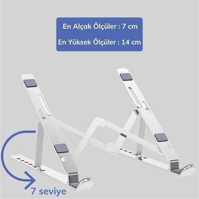 Ayarlanabilir Dizüstü Destek Tabanı Tamamen Katlanabilir Taşınabilir Laptop Yükseltici Bx40