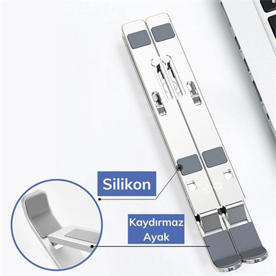 Ayarlanabilir Dizüstü Destek Tabanı Tamamen Katlanabilir Taşınabilir Laptop Yükseltici Bx40