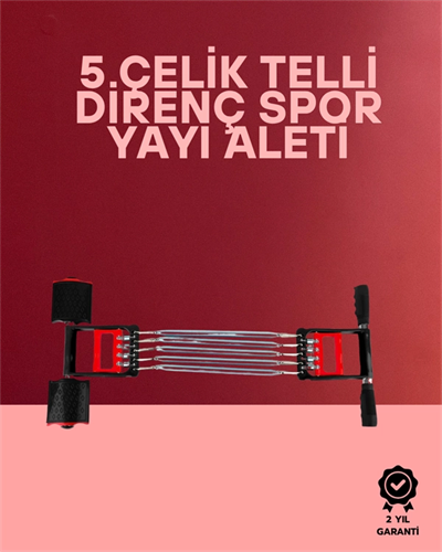 Ayarlanabilir Elastik Yaylı Ergonomik Tasarımlı Kas Güçlendirme Seti