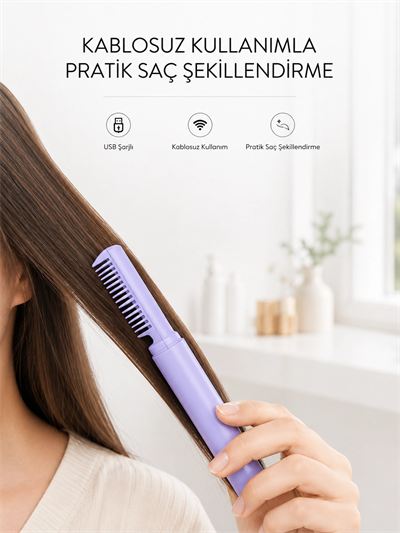 Ayarlanabilir Isı Kontrollü Saç Şekillendirici – İnce ve Kalın Tellere Uyumlu