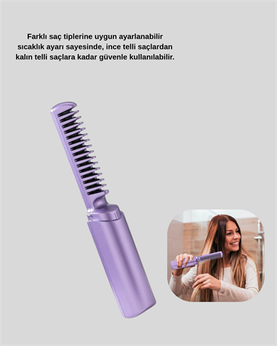 Ayarlanabilir Isı Kontrollü Saç Şekillendirici – İnce ve Kalın Tellere Uyumlu