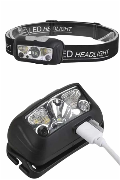 Ayarlanabilir Kafa Lambası Type-C Şarjlı Kompakt Kamp Lambası