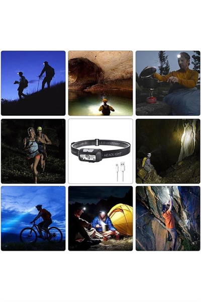 Ayarlanabilir Kafa Lambası Type-C Şarjlı Kompakt Kamp Lambası