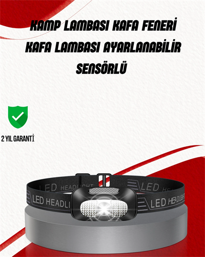 Ayarlanabilir Kafa Lambası Type-C Şarjlı Kompakt Kamp Lambası