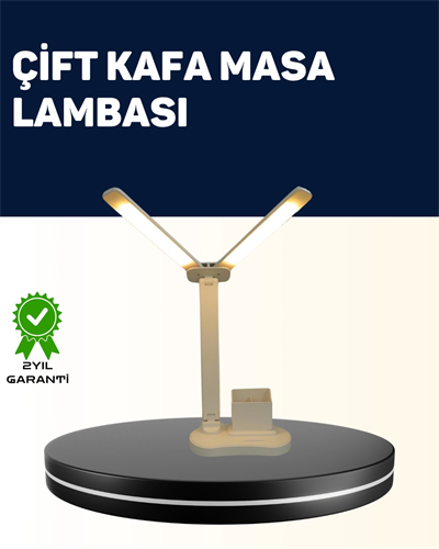 Ayarlanabilir Kısılabilir LED Masa Lambası | Entegre Kalemlik ve Telefon Tutucu Özellikli