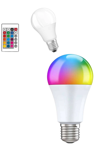 Ayarlanabilir Parlaklık RGB Led Ampul Beyaz Lamba Ve Renkli Ampul