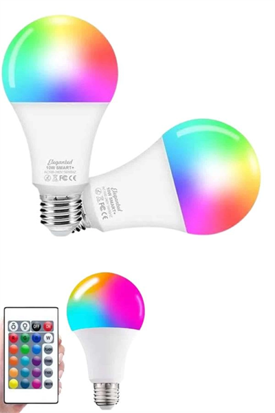 Ayarlanabilir Parlaklık RGB Led Ampul Beyaz Lamba Ve Renkli Ampul