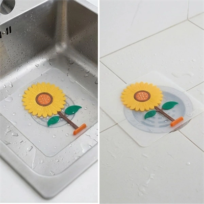 Ayçiçeği Tasarımlı Gider Koku Önleyici – Silikon Lavabo Gider Matı Bx40
