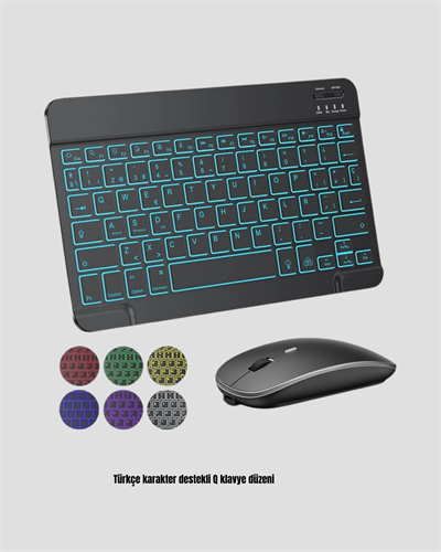 Aydınlatmalı Türkçe Q RGB Klavye Sessiz ve Dayanıklı Tuş Takımı