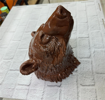 Ayı Başı Duvar Dekoru Modern Asılabilir Heykel 25x19 cm