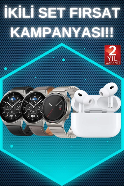 Aynalı Bluetooth Kulaklık Yeni Nesil Akıllı Saat Titreşimli Nabız Ölçer Spor Modları