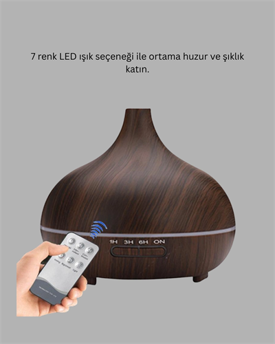 BN01 Uçucu Yağ Uyumlu Renkli LED Işıklı Nemlendirici