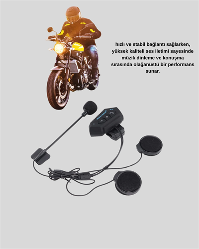 BT22 Kablosuz Kask Kulaklığı – Bluetooth 5.0, Intercom, Su Geçirmez ve Uzun Ömürlü Batarya
