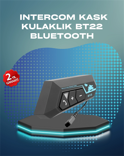BT22 Kask Bluetooth Kulaklık Su Geçirmez Motosiklet İletişim Sistemi