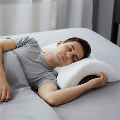 BUFFER® % 100 Visco Kavisli Ortopedik Yıkanabilir Kumaş Kılıflı Bel Boyun Bacak Ağrıları İçin Yastık