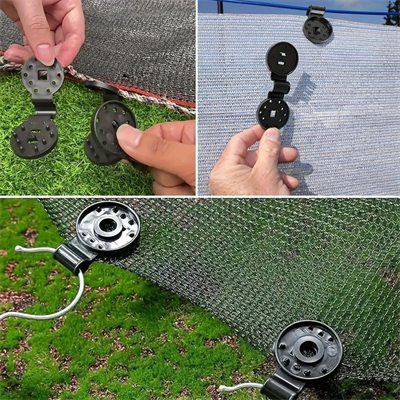 BUFFER® 10 Adet Güneşlik Filesi Sabitleme Klipsleri, Gölgelik Bezi ve Brandalar İçin Dayanıklı Plastik Kelepçe Kancaları