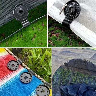 BUFFER® 10 Adet Güneşlik Filesi Sabitleme Klipsleri, Gölgelik Bezi ve Brandalar İçin Dayanıklı Plastik Kelepçe Kancaları