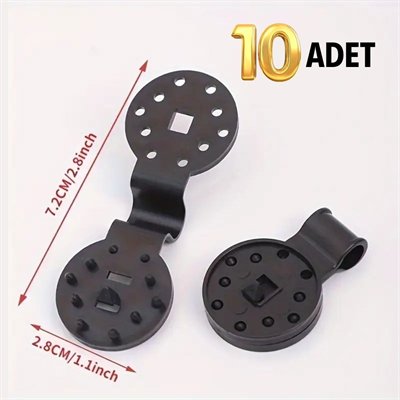 BUFFER® 10 Adet Güneşlik Filesi Sabitleme Klipsleri, Gölgelik Bezi ve Brandalar İçin Dayanıklı Plastik Kelepçe Kancaları