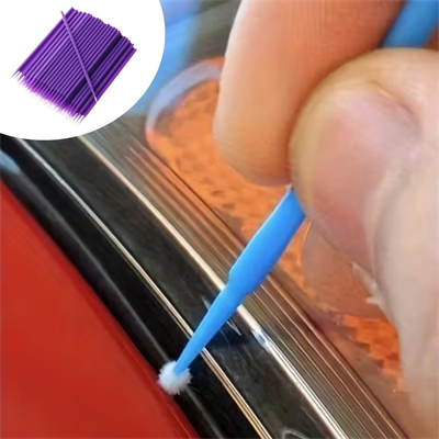 BUFFER® 100’lü Mini Tek Kullanımlık Araba Rötüş Fırçası –İnce Uçlu Yumuşak Kıllı Boya Uygulayıcı, Otomotiv Detaylandırma