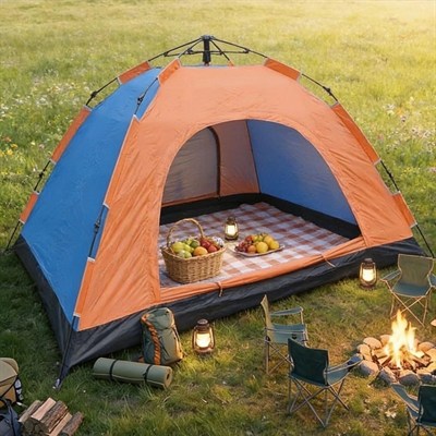 BUFFER® 10 Kişilik Otomatik Kurulum Kamp Çadırı – Outdoor , Suya Dayanıklı Hızlı Kurulum Piknik ve Doğa İçin Geniş Aile Çadırı 300x300x170 cm