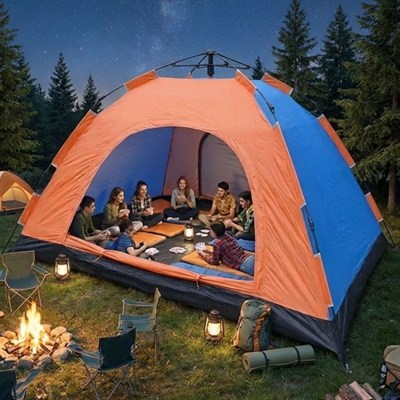 BUFFER® 10 Kişilik Otomatik Kurulum Kamp Çadırı – Outdoor , Suya Dayanıklı Hızlı Kurulum Piknik ve Doğa İçin Geniş Aile Çadırı 300x300x170 cm