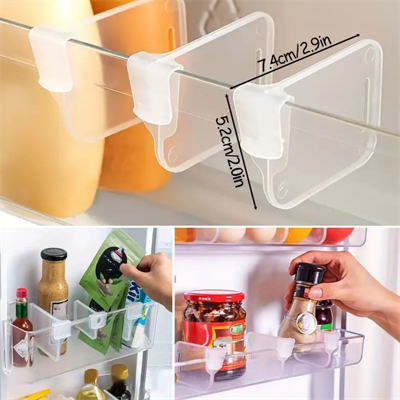 BUFFER® 10luŞeffaf Buzdolabı Yan Kapı Düzenleyici Buzdolabı Dolap İçi Bölümleyici Aparatlar