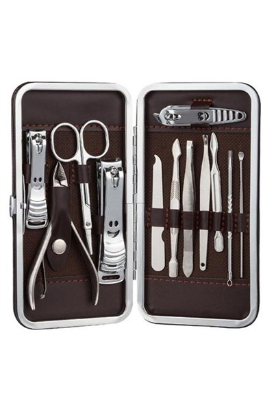 BUFFER® 12 Parça Çanta Tipi Manikür Pedikür Tırnak Bakım Seti