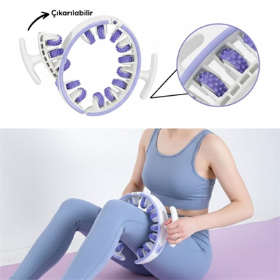 BUFFER® 14 Tekerlekli 360° Selülit Karşıtı Masaj Aleti – Çıkarılabilir 3 Tekerleği Çıkarılabilen, Bacak, Kol ve Karın İçin Sıkılaştırıcı Masaj Rulosu